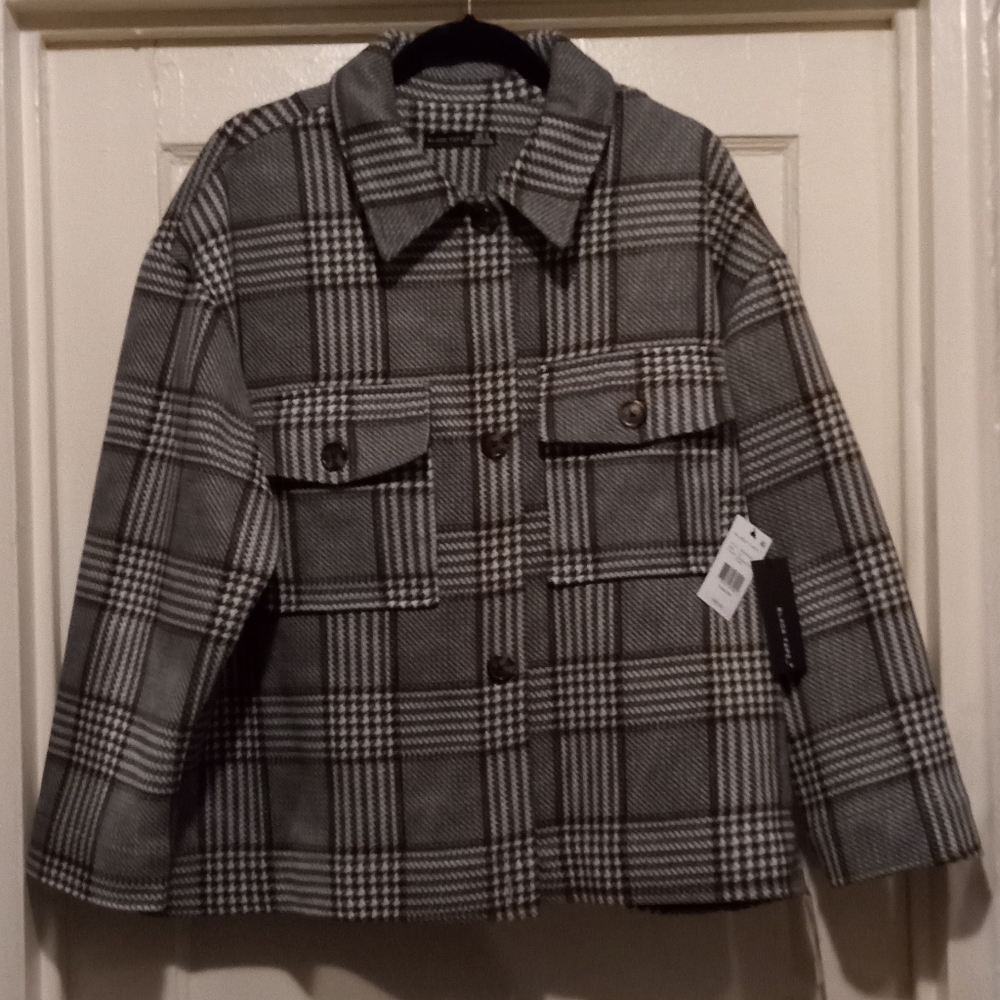 "BLACK TAPE" HOUNDSTOOTH COAT